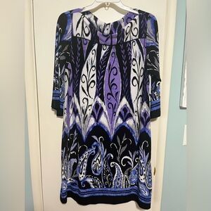 En Focus Studio
Multicolor dress, purple, black, Size 16